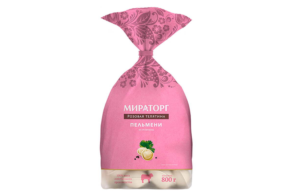 Пельмени из розовой телятины